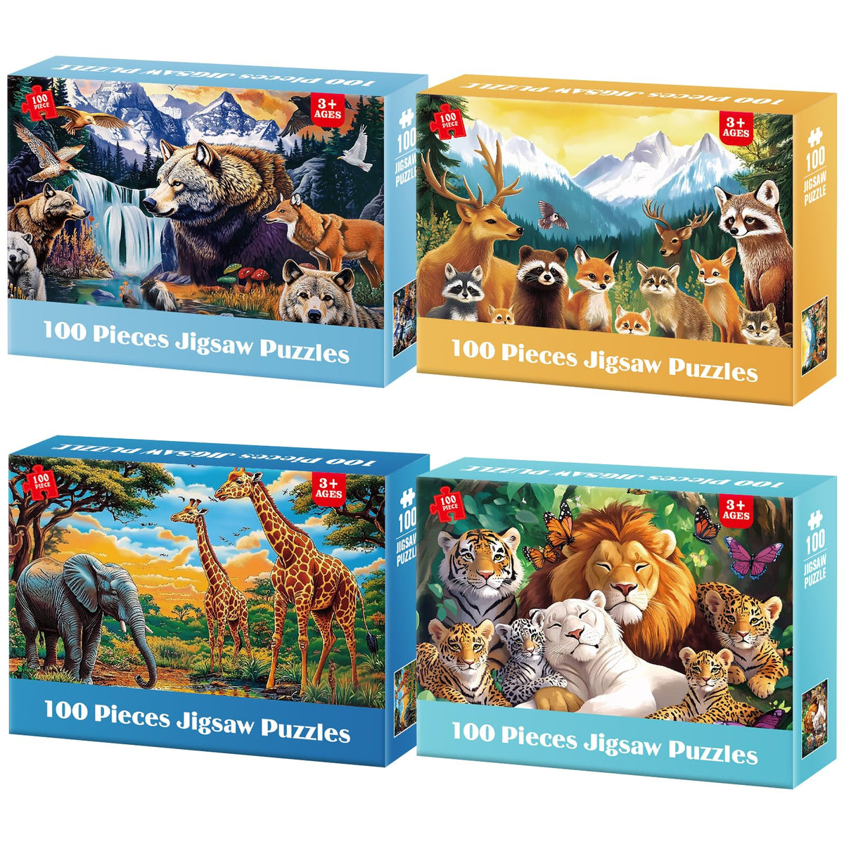 Jeacirio wild animals puzzle featuring black bear scene to boost visual-spatial skills during play