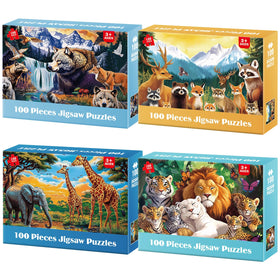 Jeacirio wild animals puzzle featuring black bear scene to boost visual-spatial skills during play