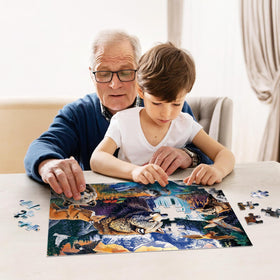 Jeacirio wild animals puzzle showing elephant design to support problem-solving and concentration