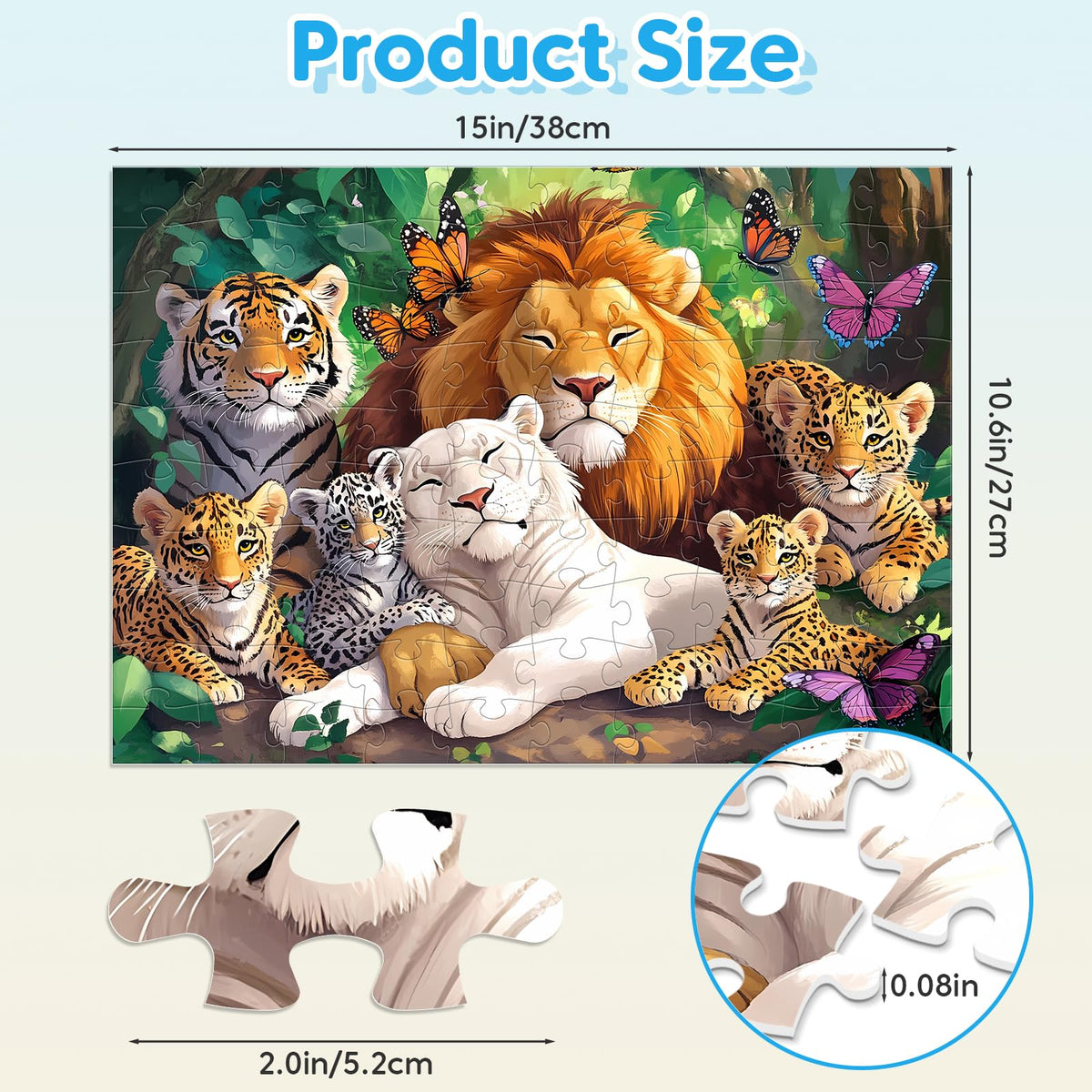 Jeacirio wild animals puzzle with elk illustration to spark imagination and planning