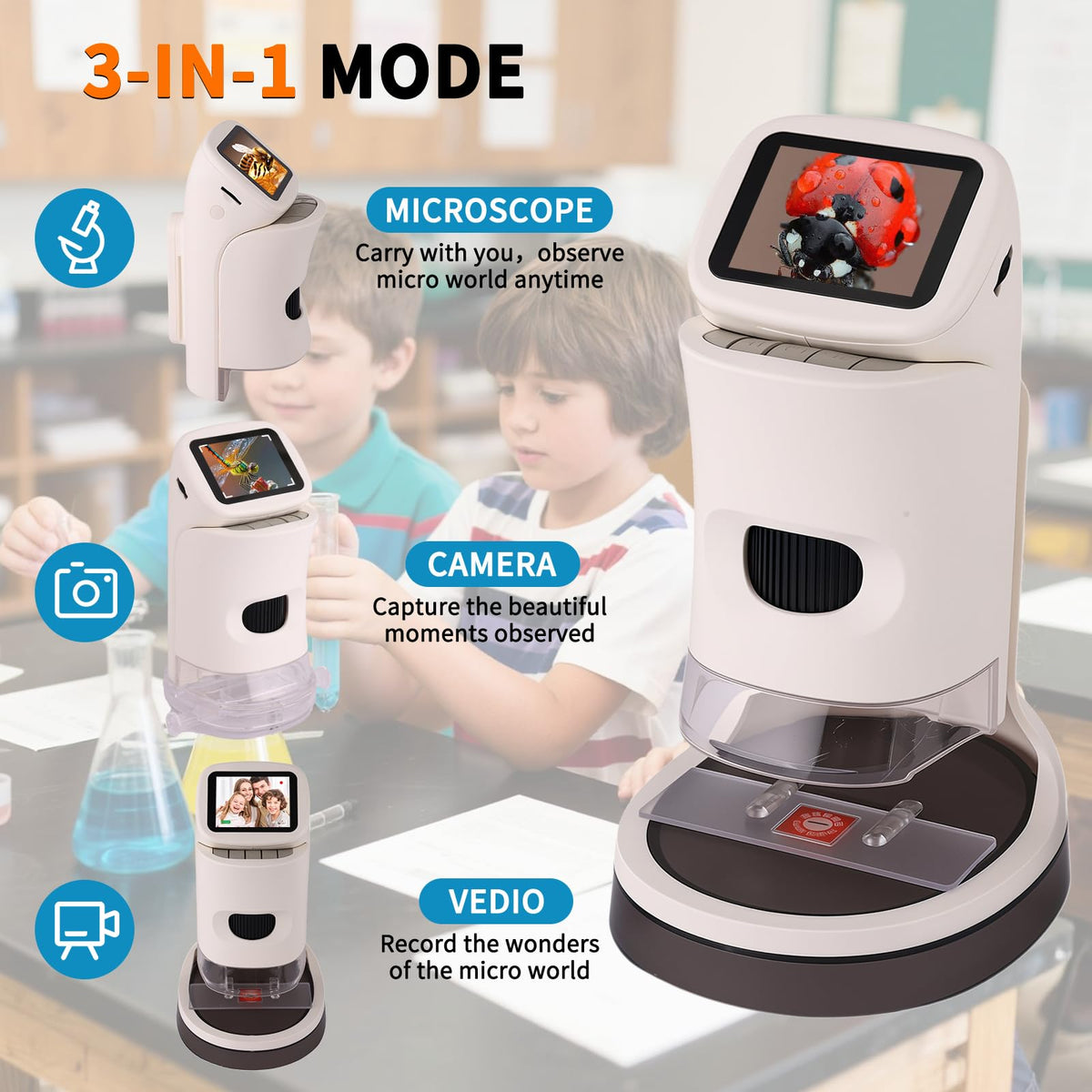 JECONE Kids Microscope at 700x magnification shows micro-details.