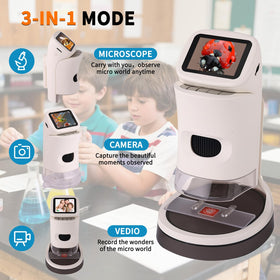 JECONE Kids Microscope at 700x magnification shows micro-details.