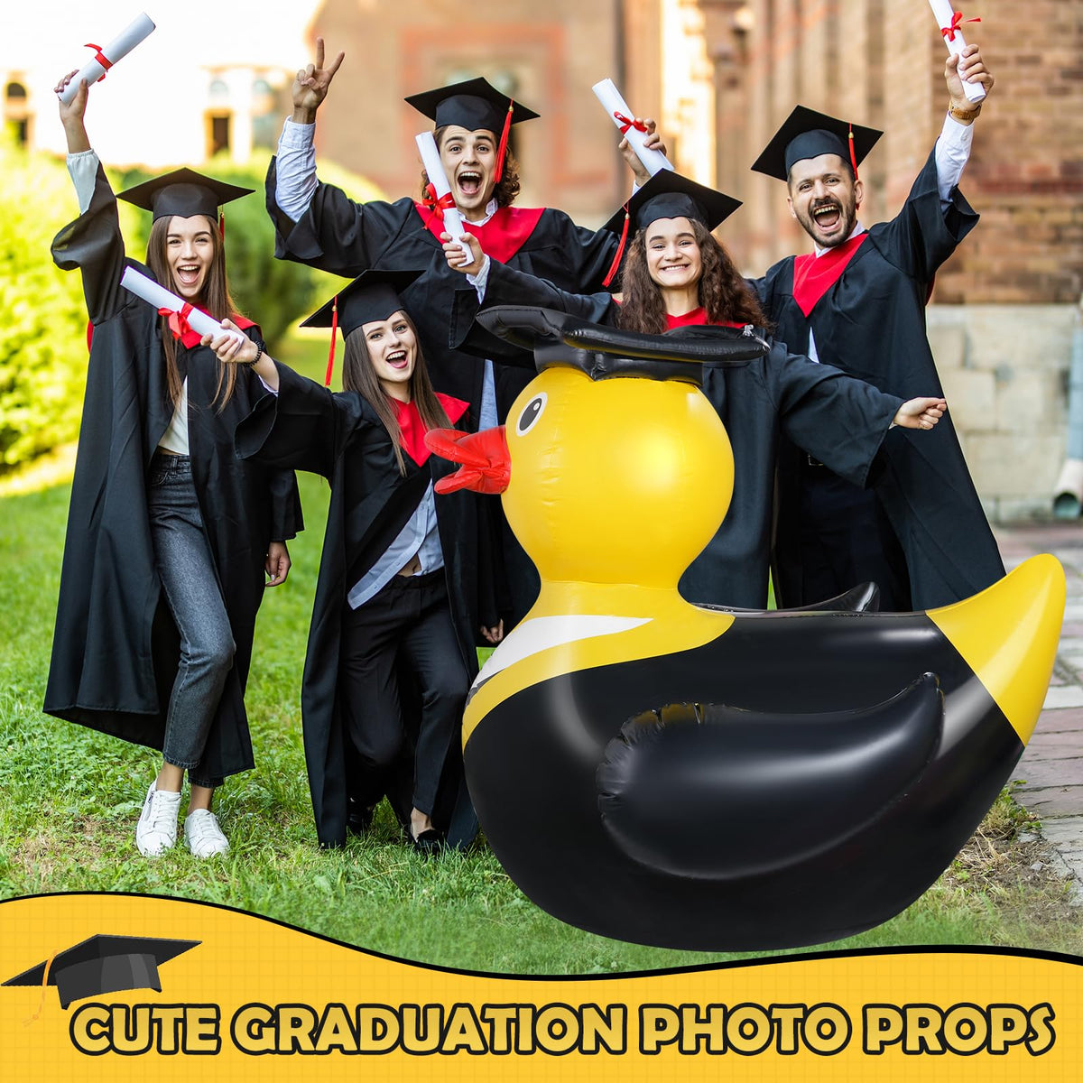 Jectivs inflatable duck set up quickly for poolside fun and photo sessions.