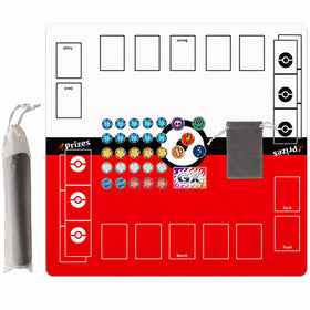 Jedaloke 24-inch playmat with damage counters for organized battles and card protection