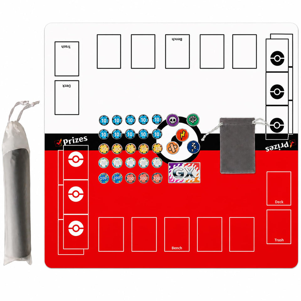 Jedaloke 24-inch playmat with damage counters for organized battles and card protection