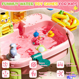 JEFLYM water table uses safe ABS plastic with smooth edges for worry-free play.