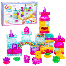 Jelly Blox Classic Castle Set front view with vibrant blocks for imaginative play.