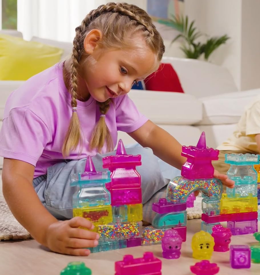 Ouch-free design reduces stubbed toes during lively castle construction.
