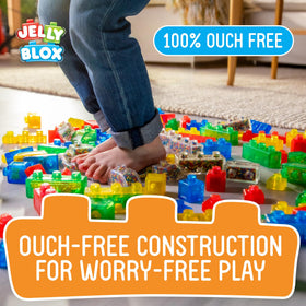 Jelly Blox compatibility opens endless play with Dump Truck Set and other kits.