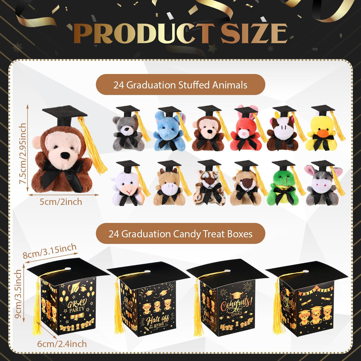 JellyArch tiny graduation plush with box giftable packaging for rewards
