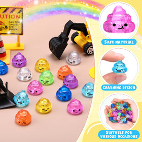 JellyArch glitter rainbow unicorn poop toys brighten party displays.