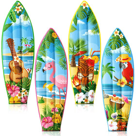 JellyArch flamingo surfboard inflatables for tropical pool party decor