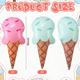 JellyArch ice cream cone inflatable - playful 36-inch beach decor