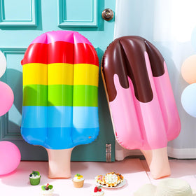 JellyArch ice cream inflatable 36in side view with rainbow details