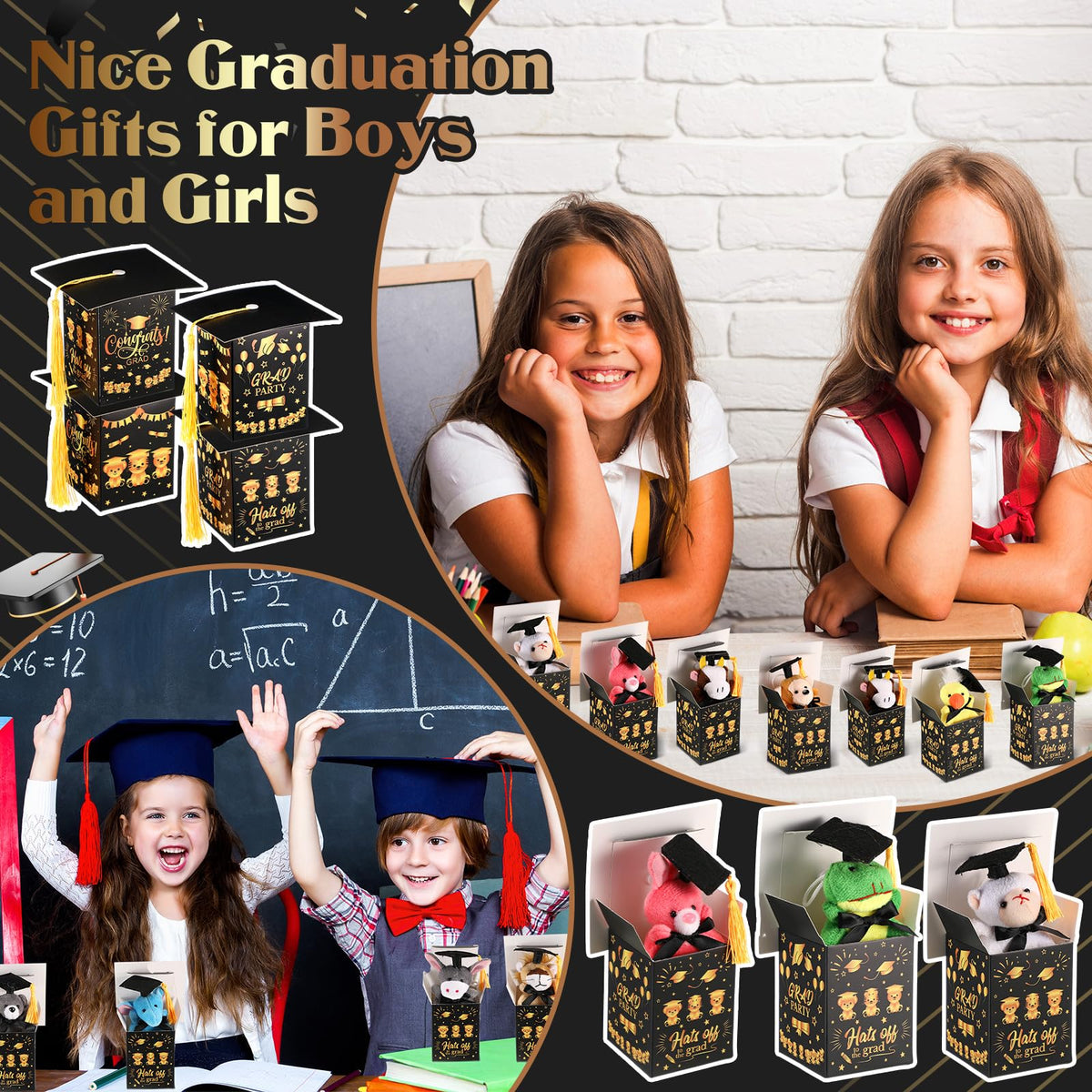 JellyArch graduation plush set of 24 pieces easy to attach to keys or bags