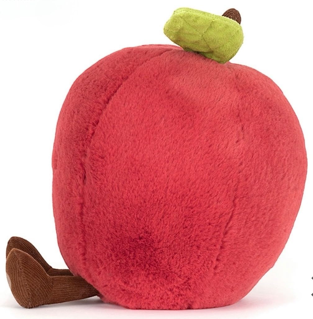 Jellycat Amuseables Apple soft plush fabric invites gentle hugs.