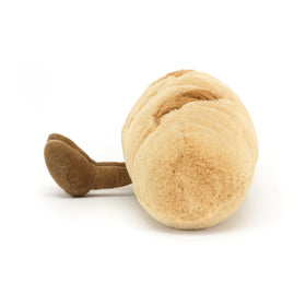 Jellycat Amuseables Baguette shows its cheerful face and smile for storytelling.