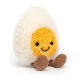 Jellycat Amuseables boiled egg plush with soft white fur for cozy cuddles