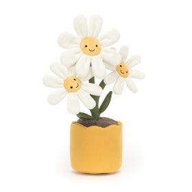 Jellycat Amuseables Daisy Pot plush on display, a cozy nursery decor accent.