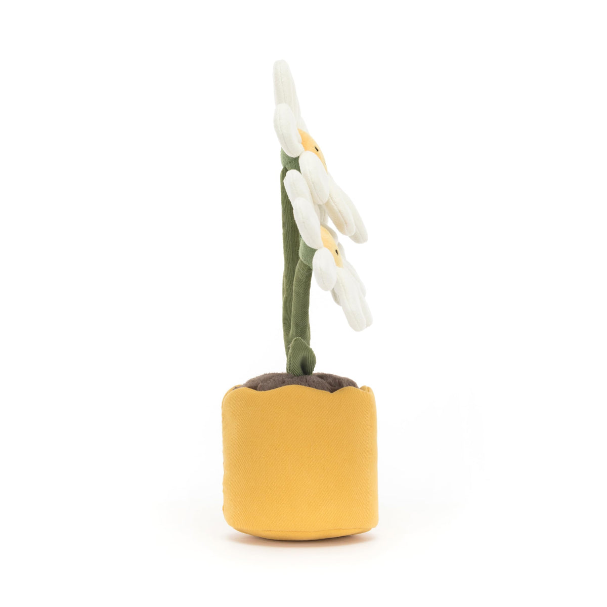 Jellycat Amuseables Daisy Pot plush close-up — soft, cozy fabric.