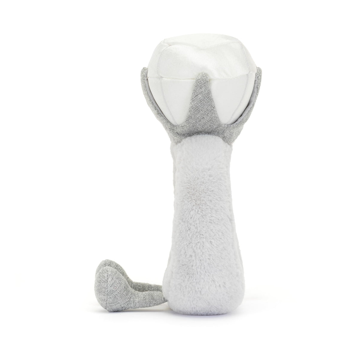 Close-up of glitter jersey and satin gem on Jellycat Diamond Ring for display and cuddle moments.