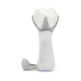 Close-up of glitter jersey and satin gem on Jellycat Diamond Ring for display and cuddle moments.