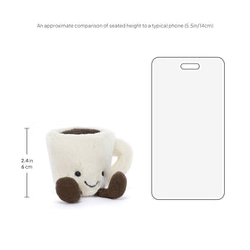 Jellycat Amuseables Espresso Cup gift wrap-ready packaging, ideal present.