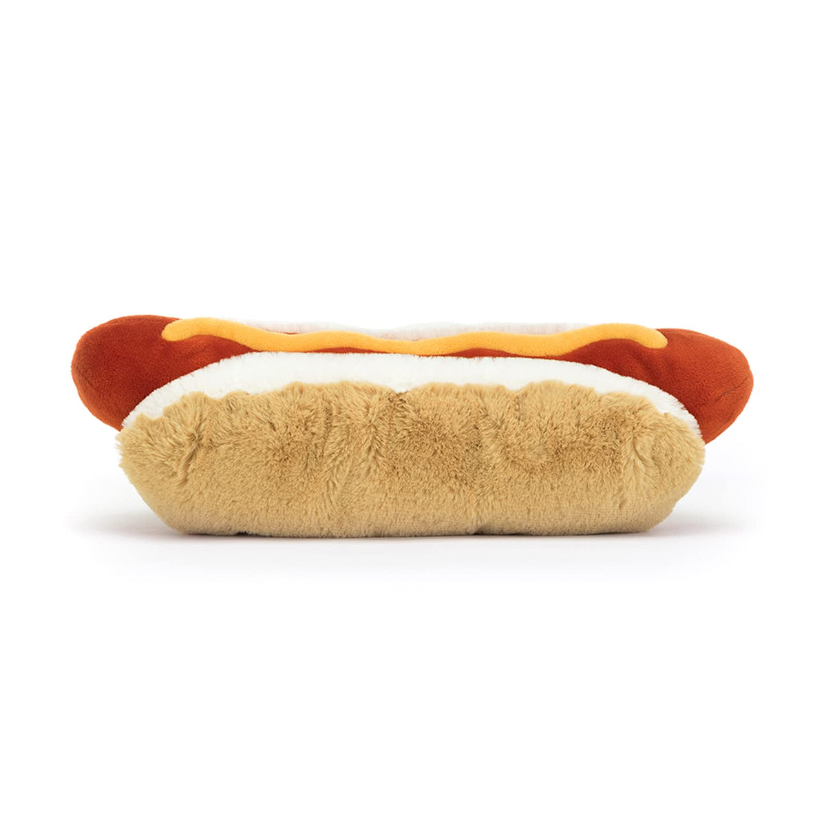 Jellycat Amuseables Hot Dog cocoa cord boots plush perfect for playful posing