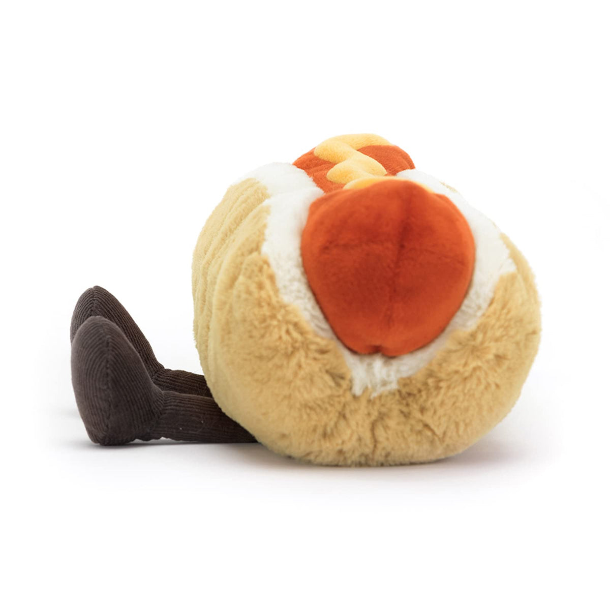 Jellycat Amuseables Hot Dog mustard detail plush adds whimsy to snack themed display