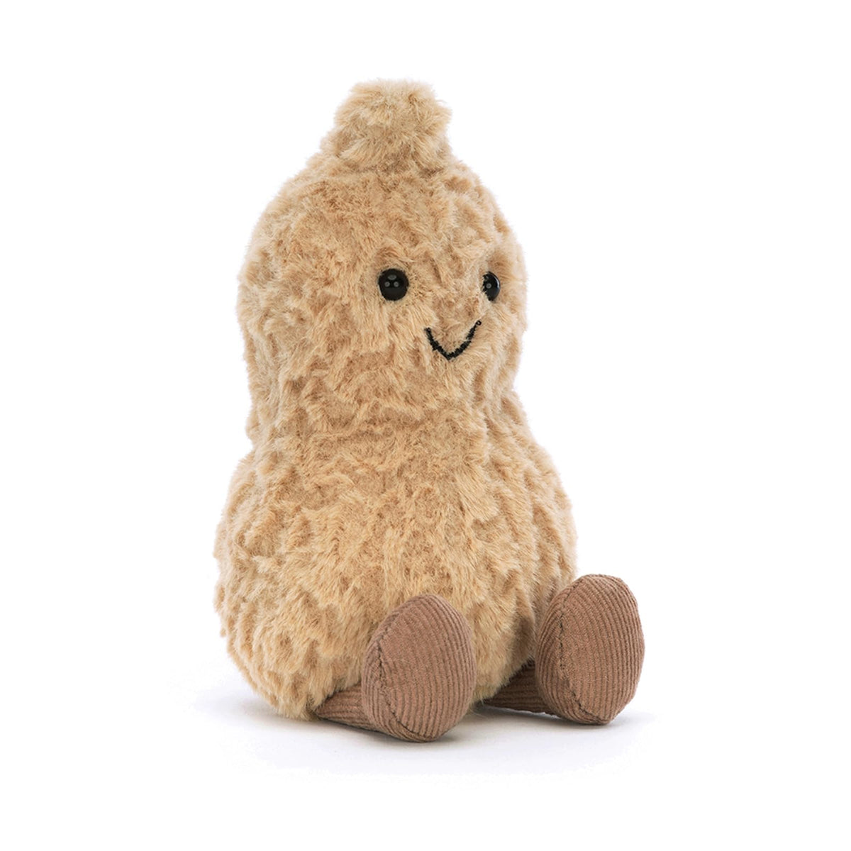 Jellycat Amuseables Peanut plush front view for cuddling and display.