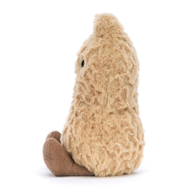 Jellycat Amuseables Peanut plush side view for easy grip and hug.