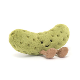 Jellycat Amuseables Pickle plush toy, 6-inch cuddly companion for hugs and play.