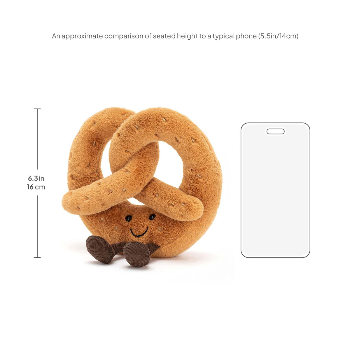Jellycat Amuseables Pretzel gift-ready packaging for easy unboxing joy
