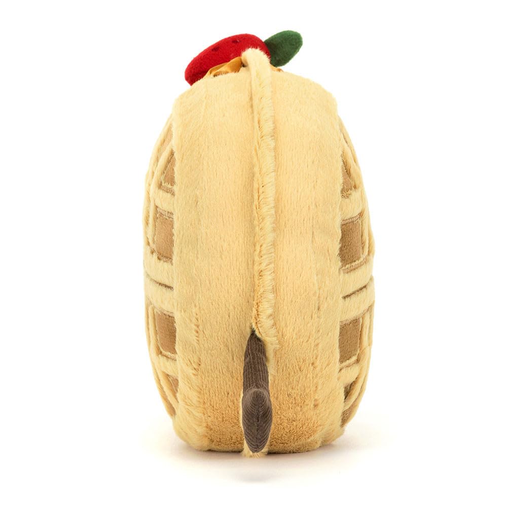 Jellycat Amuseables Rene Waffle with fine cord arms for easy posing and snuggles
