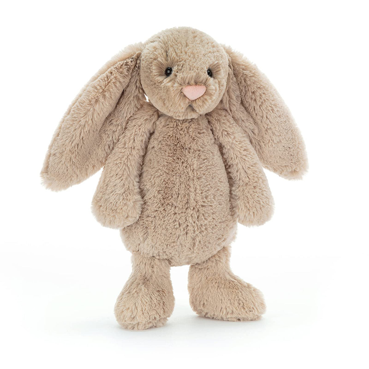 Jellycat Bashful Beige Bunny snuggle pose as a comforting bedtime friend