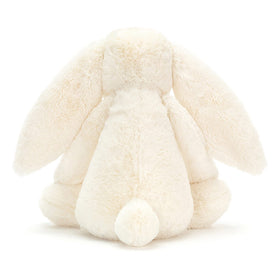 Jellycat Bashful Cream Bunny long floppy ears detail for playful stories.