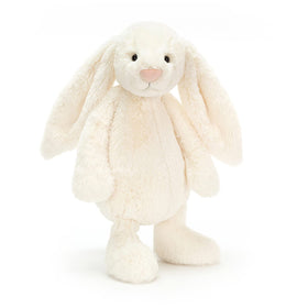 Jellycat Bashful Cream Bunny premium fabric close-up, inviting touch.