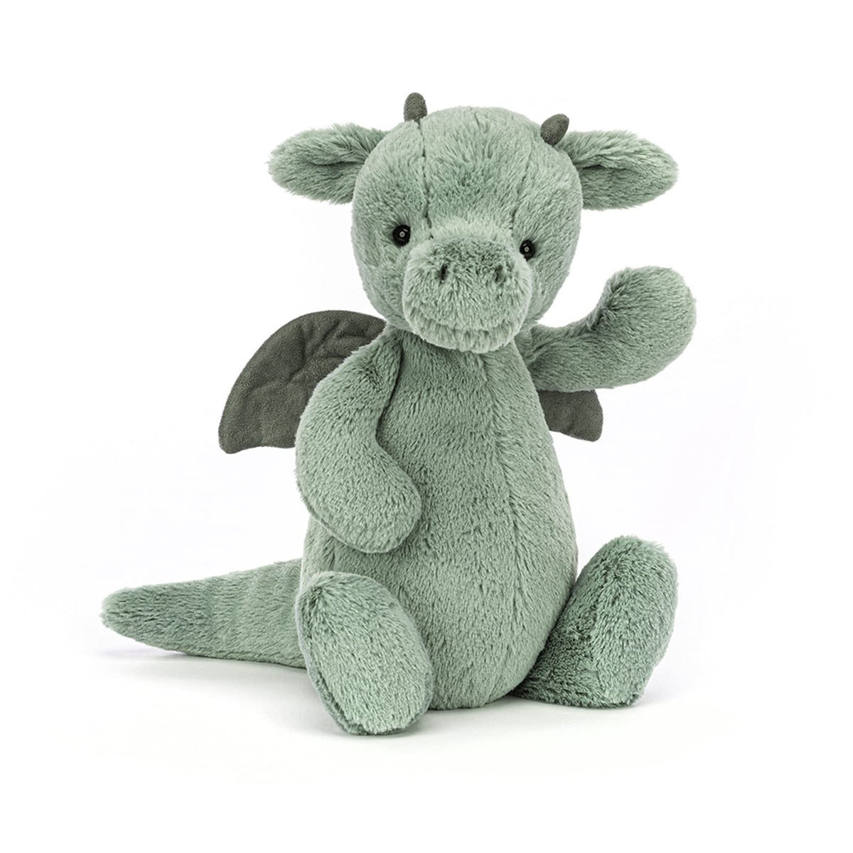 jellycat bashful dragon horns and wings detail highlighting whimsical design for imaginative play