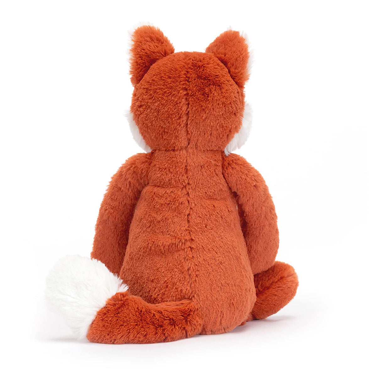 Jellycat Bashful Fox Cub fluffy muzzle close-up with beaded eyes