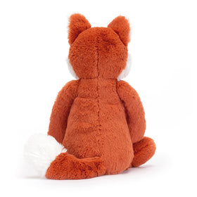 Jellycat Bashful Fox Cub fluffy muzzle close-up with beaded eyes