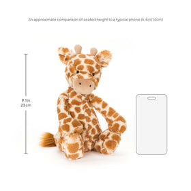 Jellycat Bashful Giraffe tail detail invites tactile exploration