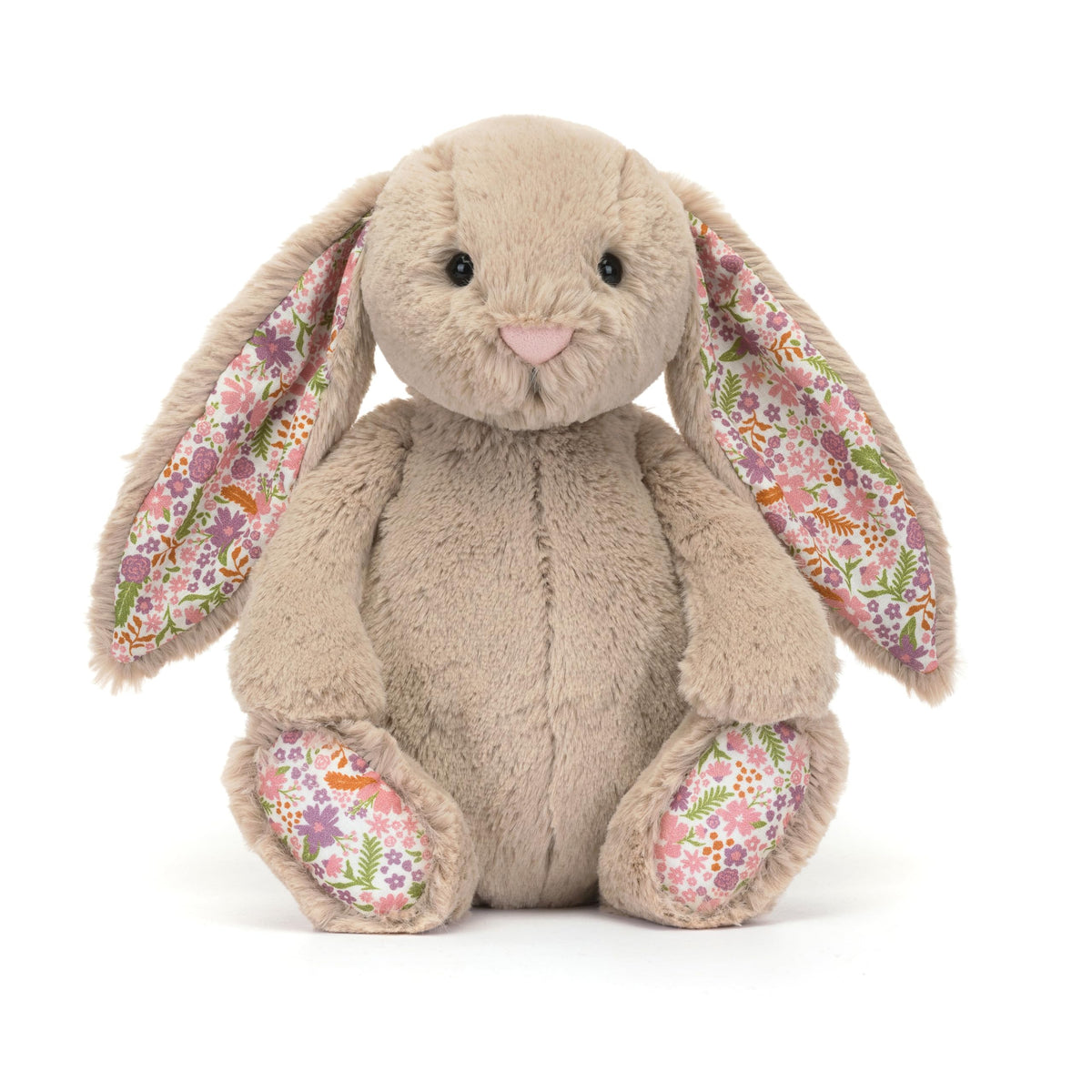 Jellycat Blossom Beige Bunny Floral Ears, brings whimsy and gentle play to any nursery.