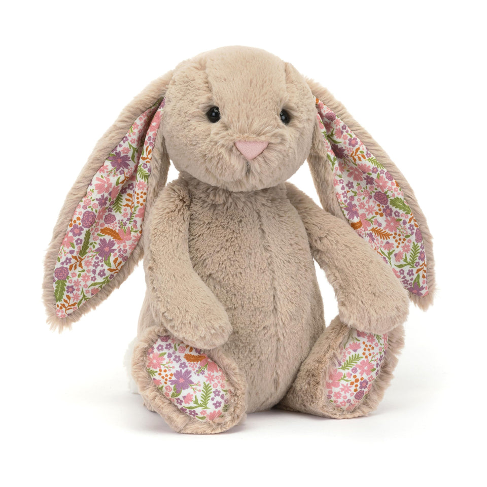 Jellycat Blossom Beige Bunny Petal, a soft plush for cozy cuddles and decorative accents.