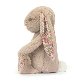 Jellycat Blossom Beige Bunny Pink Nose, adds a cute focal point for imaginative storytelling.