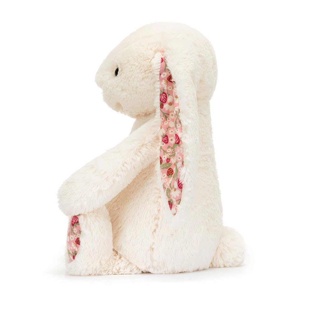 Jellycat Blossom Cream Bunny Berry ears featuring floral details for imaginative play