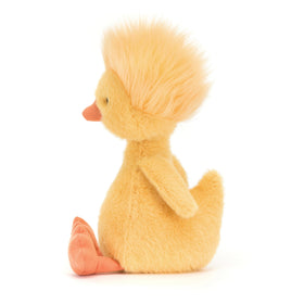Jellycat Dorit Duckling soft fabric close-up emphasizes premium plush