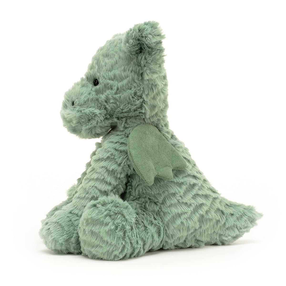 Jellycat Fuddlewuddle Dragon features a chunky snout ideal for little hands.
