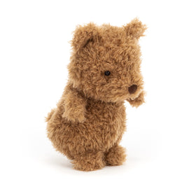 Jellycat Little Bear face detail highlighting tiny features for comforting hugs