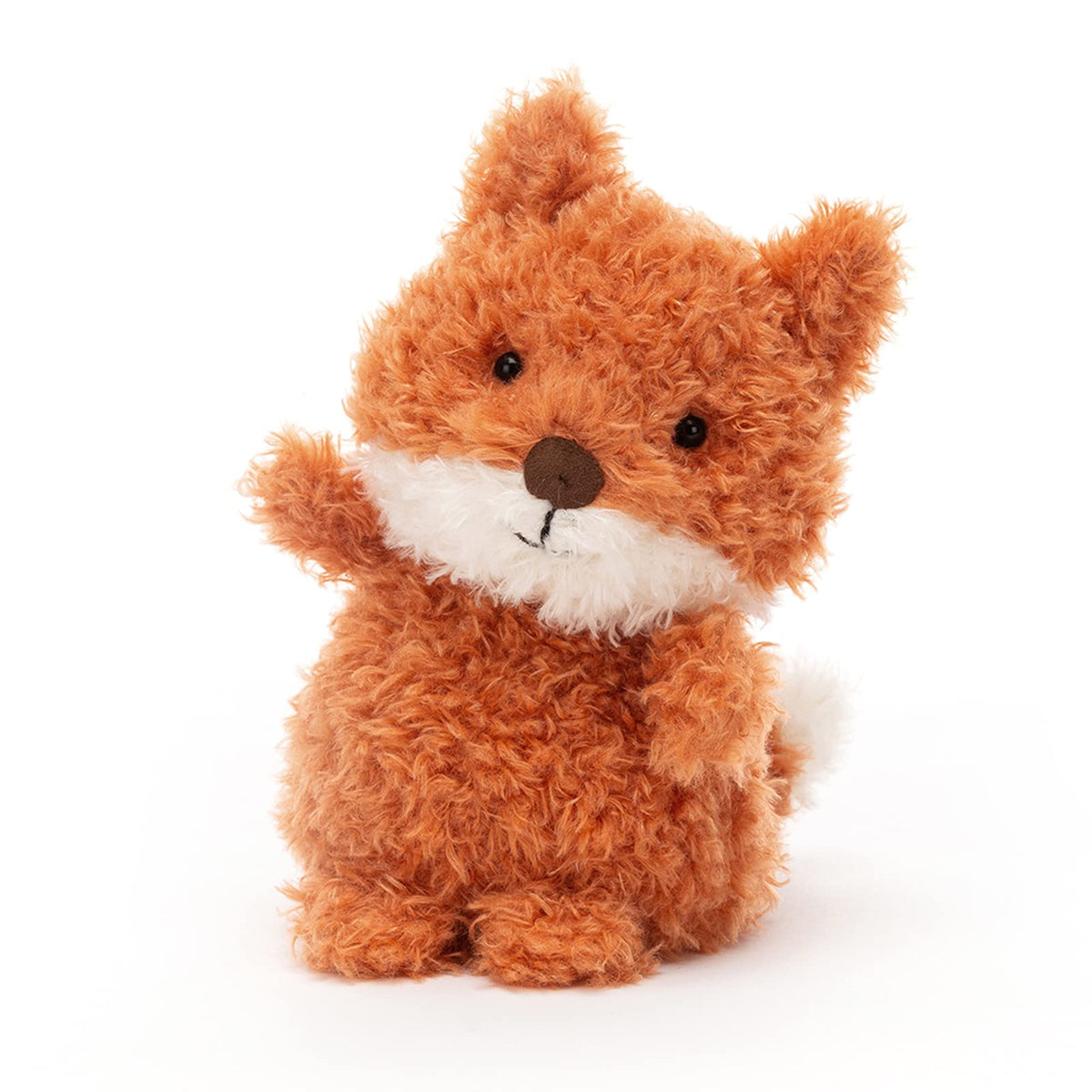 Jellycat Little Fox close-up fur texture showing plush softness for cuddling