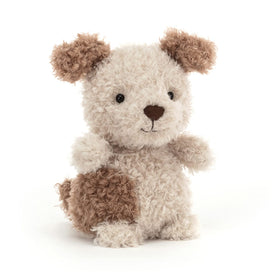 Jellycat Little Pup brown dog plush, a soft cuddle buddy for nap time